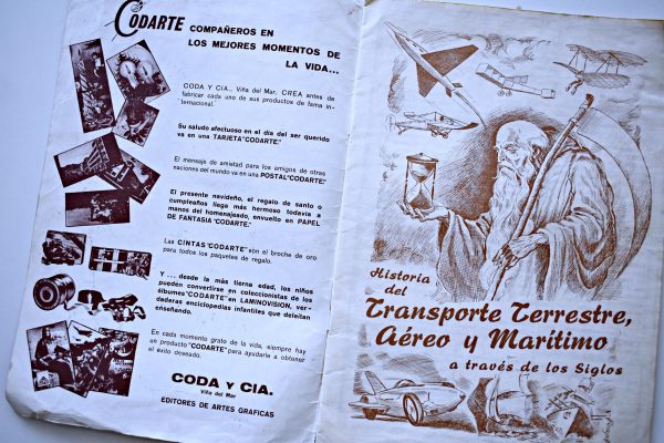 Historia del transporte terrestre, aéreo y maritimo a lo largo de los siglos - Primera Serie (Codarte, 1956): Álbum Vacío (Sin láminas)