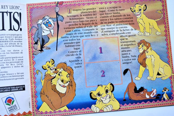 El Rey León (Salo, 1994): Álbum Vacío (Sin láminas)