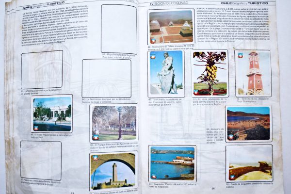 Chile Geografico y Turistico (Artecrom, 1975): Tiene 80 Láminas (Álbum)