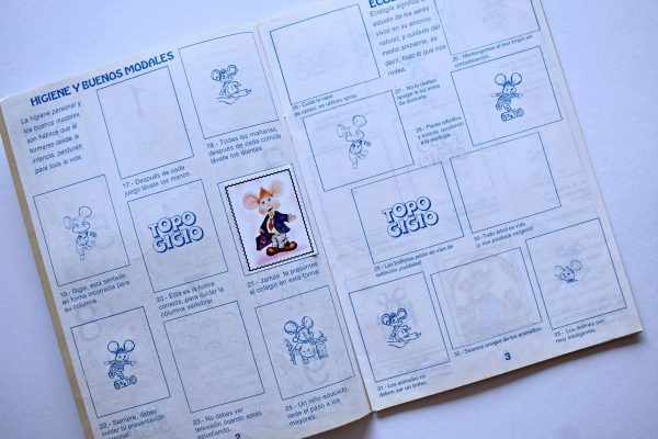 Topo Gigo Ecologico (Topo Gigio) Blanco (Artecrom, 1990): Tiene 4 Láminas (Álbum)