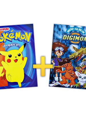 . Álbum Promo: Pokémon + Digimon - Álbumes Mini Completos A Pegar