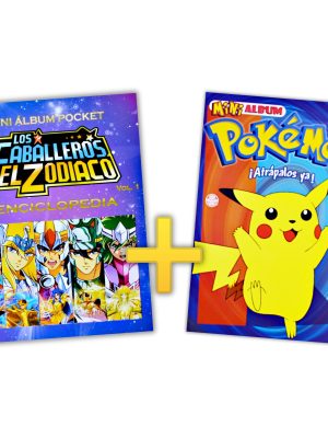 . Álbum Promo: Pokémon + Caballeros Del Zodiaco - Álbumes Mini Completos A Pegar