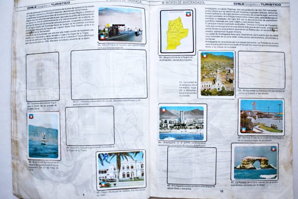 Chile Geografico y Turistico (Artecrom, 1975): Tiene 80 Láminas (Álbum)