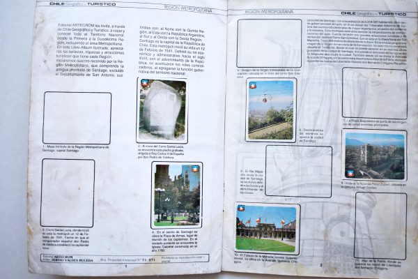 Chile Geografico y Turistico (Artecrom, 1975): Tiene 80 Láminas (Álbum)