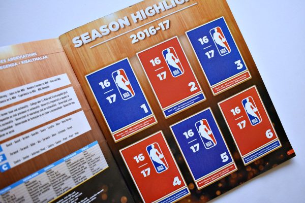 NBA Sticker Collection 2017-18 (Panini, 2017): Álbum Vacío (Sin láminas)