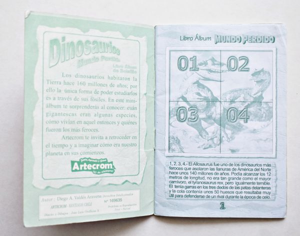 Dinosaurios Mundo perdido (Artecrom, 2005): Tiene 10 Láminas (Álbum)