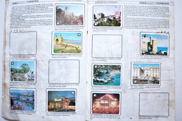 Chile Geografico y Turistico (Artecrom, 1975): Tiene 80 Láminas (Álbum)