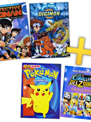 . Álbum Promo: Detective + Digimon + Pokémon + CDZ [4 Mini Álbumes Completos A Pegar]