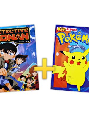 . Álbum Promo: Detective Conan + Pokémon Álbumes Mini Completo A Pegar