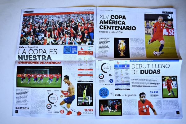 Copa América 2015 Chile, El Campeon de América (Panini, 2019): Tiene 65 Láminas (Álbum)