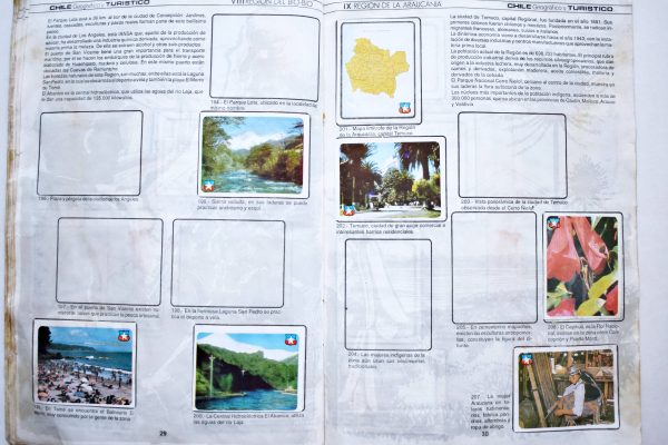 Chile Geografico y Turistico (Artecrom, 1975): Tiene 80 Láminas (Álbum)