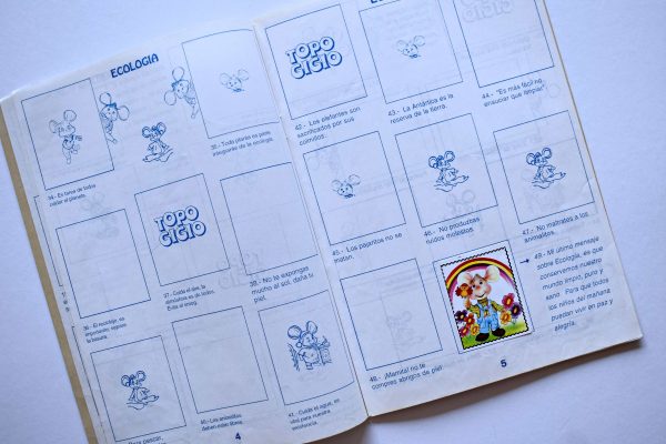 Topo Gigo Ecologico (Topo Gigio) Blanco (Artecrom, 1990): Tiene 4 Láminas (Álbum)
