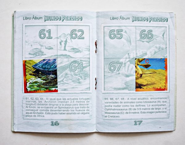 Dinosaurios Mundo perdido (Artecrom, 2005): Tiene 10 Láminas (Álbum)