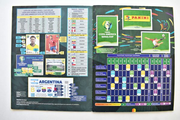 Copa América 2019 Brasil (Panini, 2019): Álbum Completo (Con todas sus láminas pegadas)