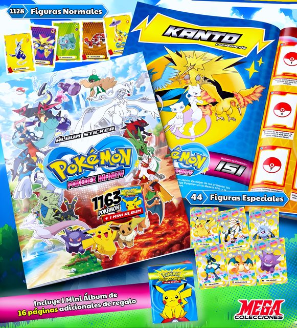 Pokémon Pokedex Infinity: Álbum Completo A Pegar [1172 Láminas]