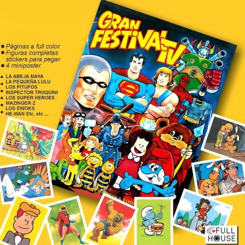 01 ÁLBUM Gran Festival TV [Coleccion Dibujos Animados]: Álbum Completo A Pegar