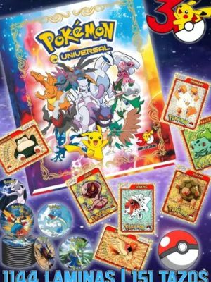 . 01 [PREVENTA] ÁLBUM POKÉMON UNIVERSAL [1144 Lam a Pegar]: Álbum Completo A Pegar [Todos los Pokémones | Todas las Regiones]