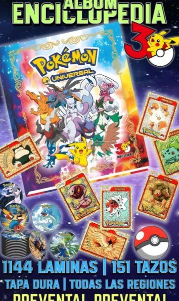 . 01 [PREVENTA] ÁLBUM POKÉMON UNIVERSAL [1144 Lam a Pegar]: Álbum Completo A Pegar [Todos los Pokémones | Todas las Regiones] foto 1
