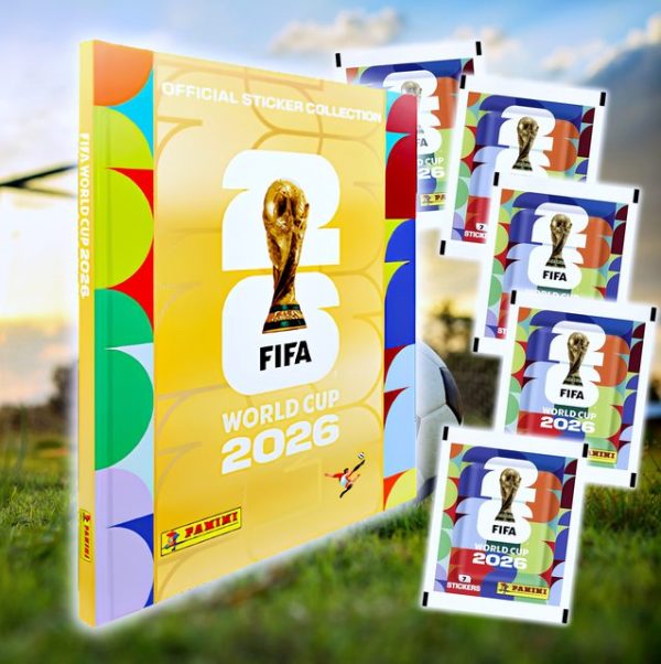 ÁLBUM Copa Mundial 2026 [ Panini ]: Álbum Tapa Dura [GOLD] + 05 Sobres [DESPACHO INMEDIATO]